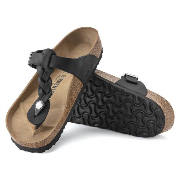 NEW BIRKENSTOCK women\'s gizeh braided sandal in black